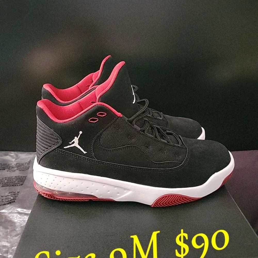 Nike Black and Red Mid-Top Sneakers